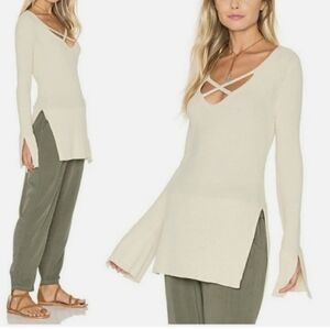 Free People Crisscross Tunic Sweater Size Small